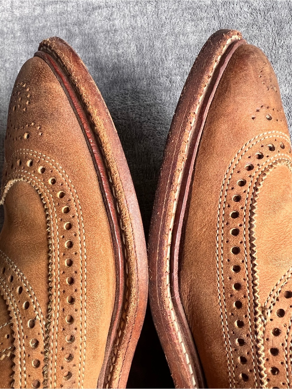 Allen Edmonds Neumok Oxford Men's Size 13 D Wingtip Brogue Brown Leather Shoes - Picture 6 of 16